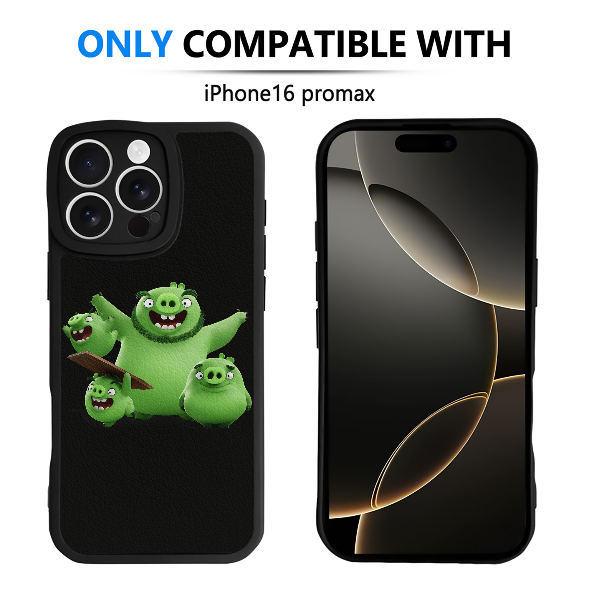 （画像用） Angry Birds アングリーバード 【iPhone 16シリーズ対応】シリコンスマホケース（レザー調） 材質：シリコン